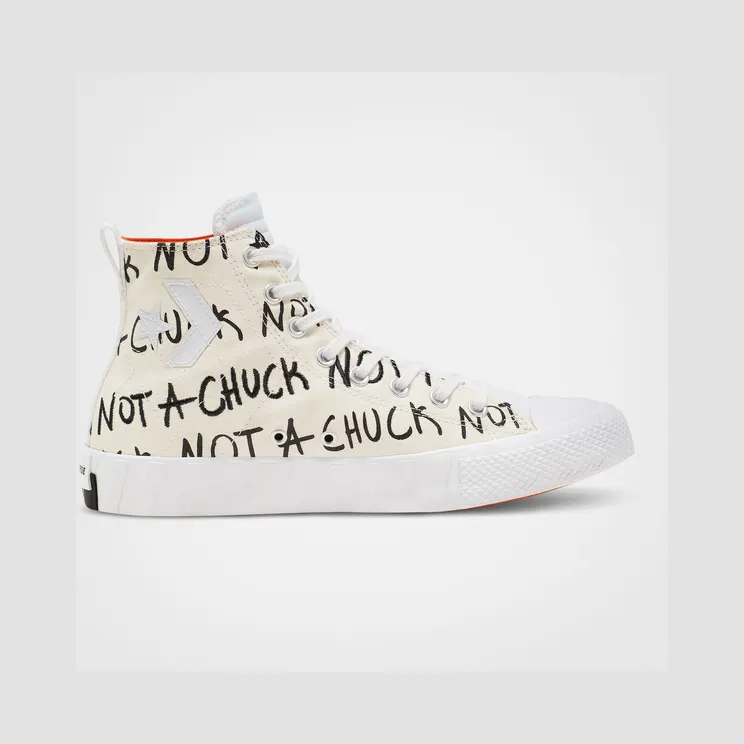 Converse Chuck 70 Hi ‘UNT1TL3D – White’ Egret/Black/Bold Mandarin (166503C)