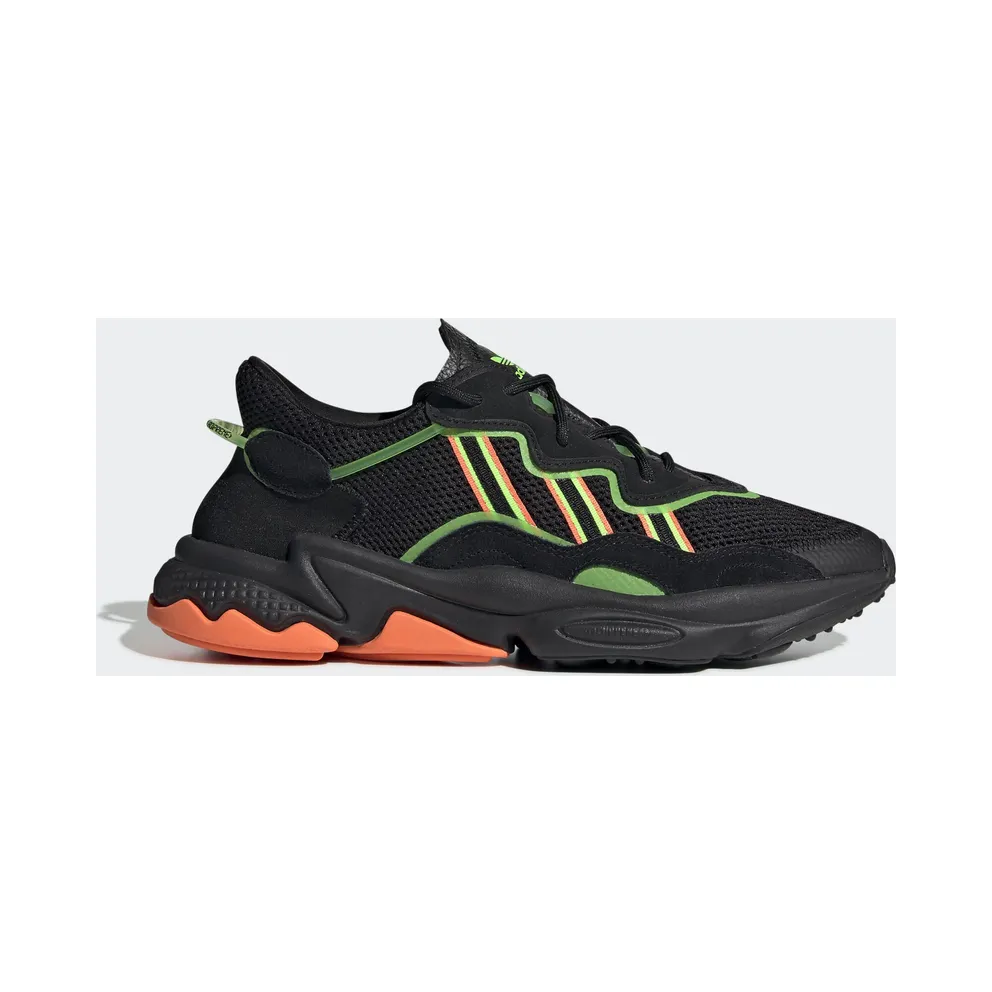 adidas Ozweego Core Black / Solar Green / Hi-res Coral (EE5696)