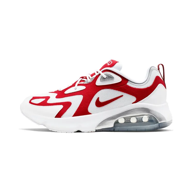 Nike Air Max 200 – Wit “White / Metallic Silver / University Red” (AQ2568-100)