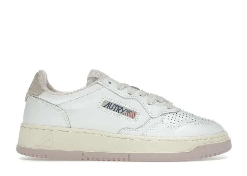 Autry Medalist Leather Low White Powder Pink (AULW-VS07)