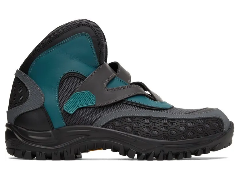 Kiko Kostadinov Grey & Green Jehtra High-Top Sneakers (KKAW21FT02-69)