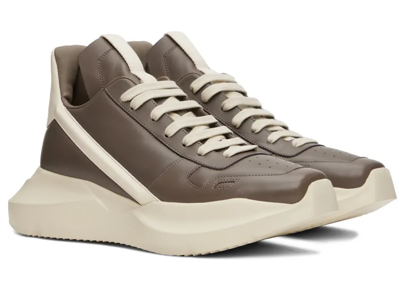 Rick Owens Gray & Off-White Geth Sneakers (RU02B2814 LCG) (4)