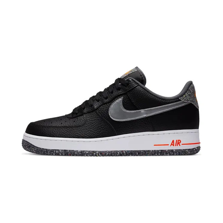 Nike Air Force 1 “Black / Laser Orange / Total Orange / Metallic Silver” (DA4676-001)