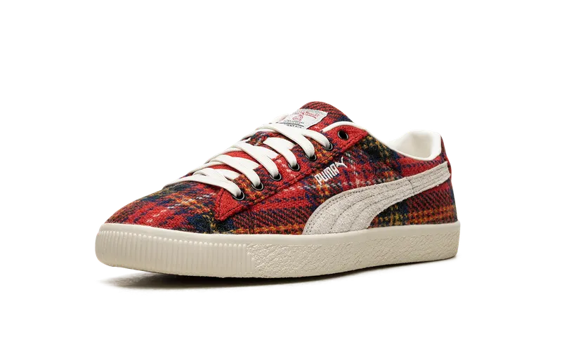Puma SUEDE VTG HARRIS TWEED “FROSTED IVORY / RED” (393219-01)