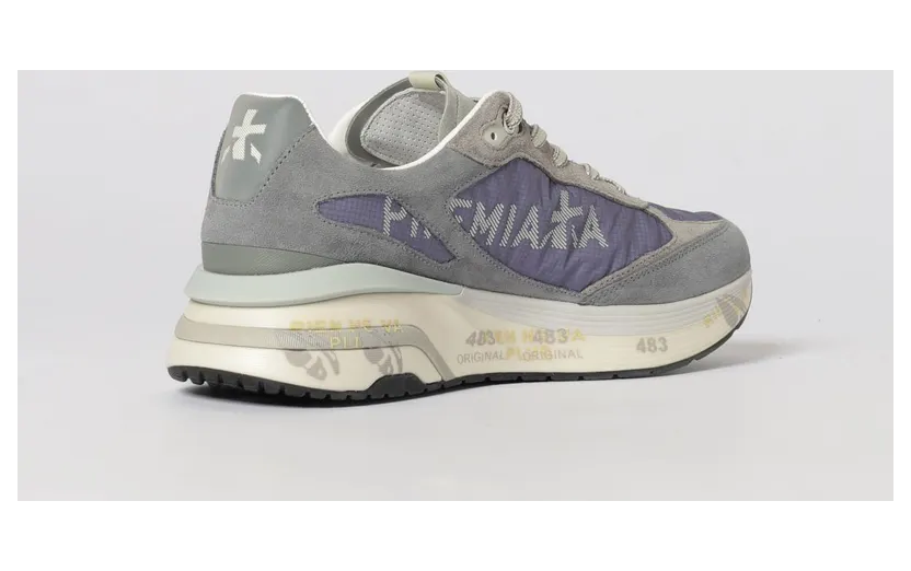 Premiata Moerun Suede Sneakers Grey (MOERUN8077) (2)
