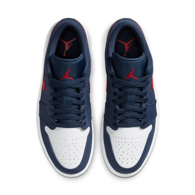 Jordan 1 Low USA Midnight Navy/Gym Red-White (CZ8454-400)