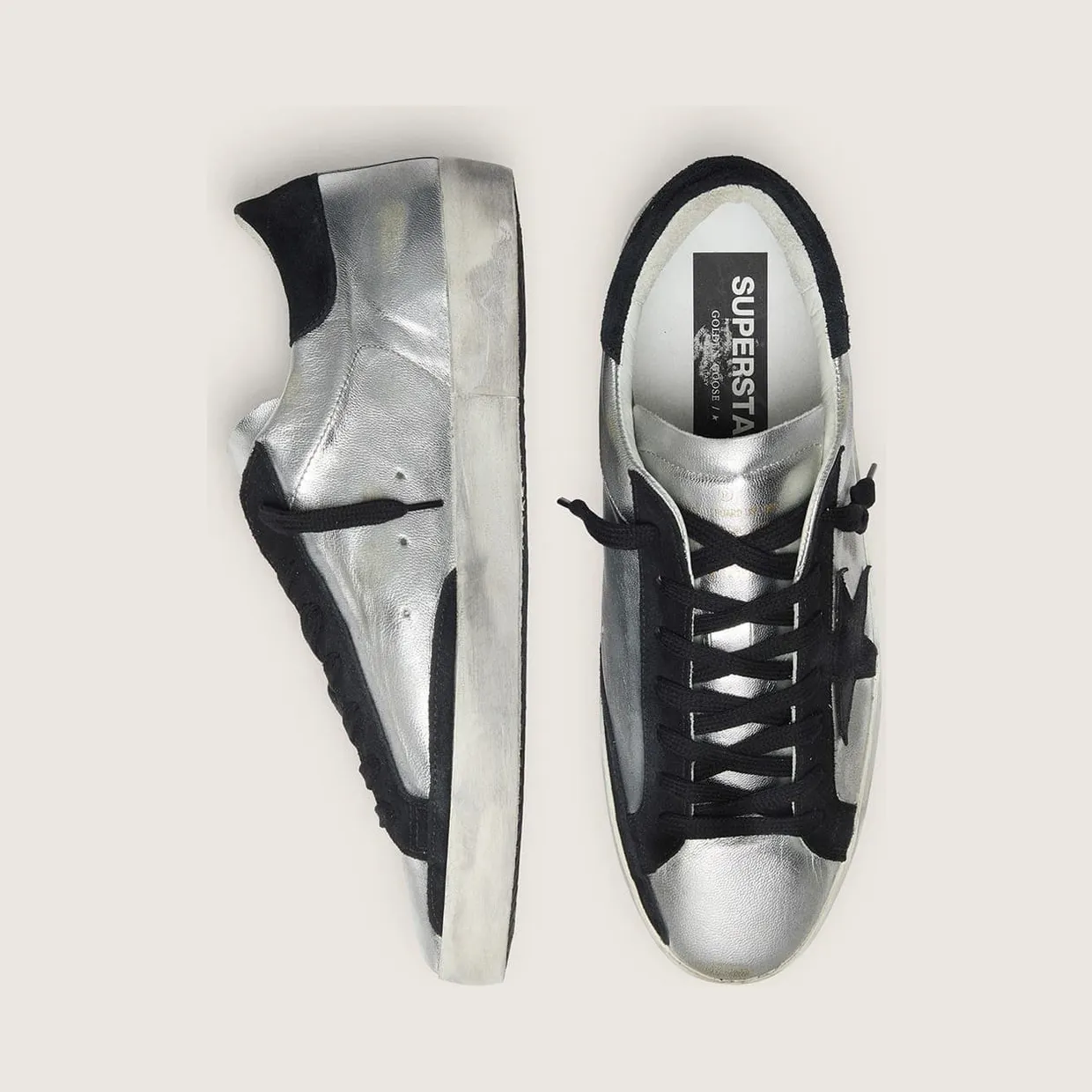 Golden Goose Super-Star In Silver Leather (GMF00101.F000312.60246) (4)