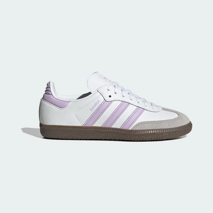 Adidas Samba OG GS “Cloud White / Powder Plum / Gum” (JQ2842)