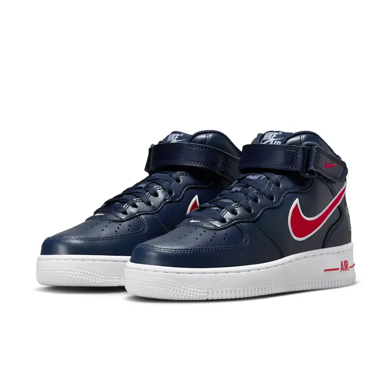 Nike Air Force 1 ’07 Mid Obsidian University Red White Wolf Grey (FJ0728-400)