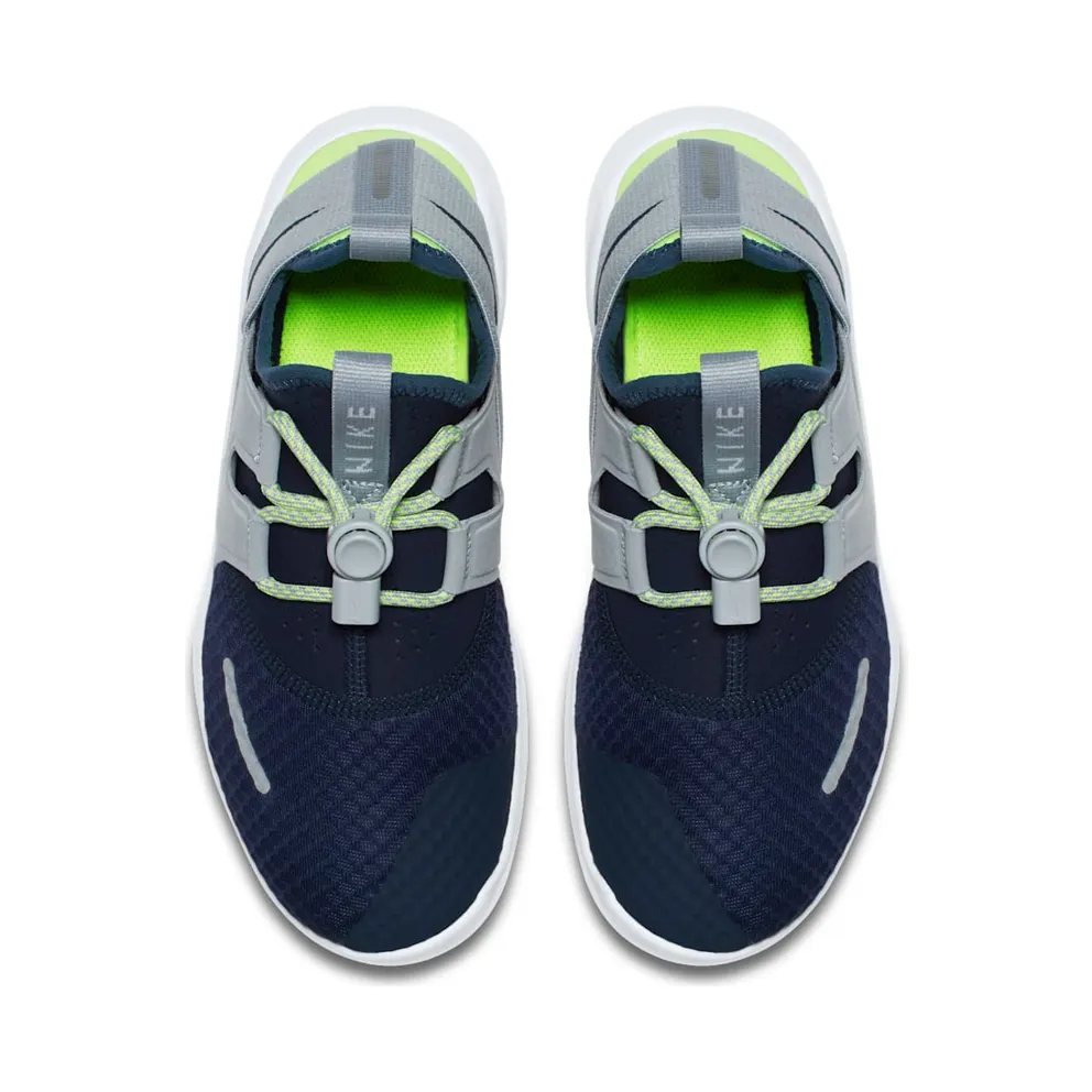 Nike Free RN CMTR 2018 Navy Grey (GS) Midnight Navy/Obsidian-Wolf Grey-Liquid Lime-White (AH3460-400)