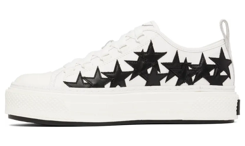 AMIRI White & Black Stars Court Low-Top Sneakers (PF22MFS014-111) (3)
