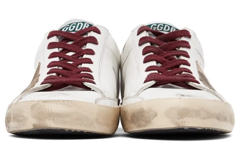 Golden Goose Super-Star White Yellow Burgundy Snakeskin Patch (GMF00101F00202510766) (2)