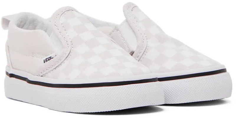 Vans Baby Beige & White Checkerboard Slip-On V (VN0A5EFKBDS)