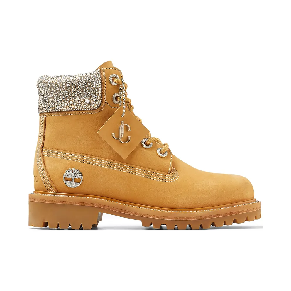 Timberland 6″ Jimmy Choo Premium Wheat Swarovski Crystal (W)