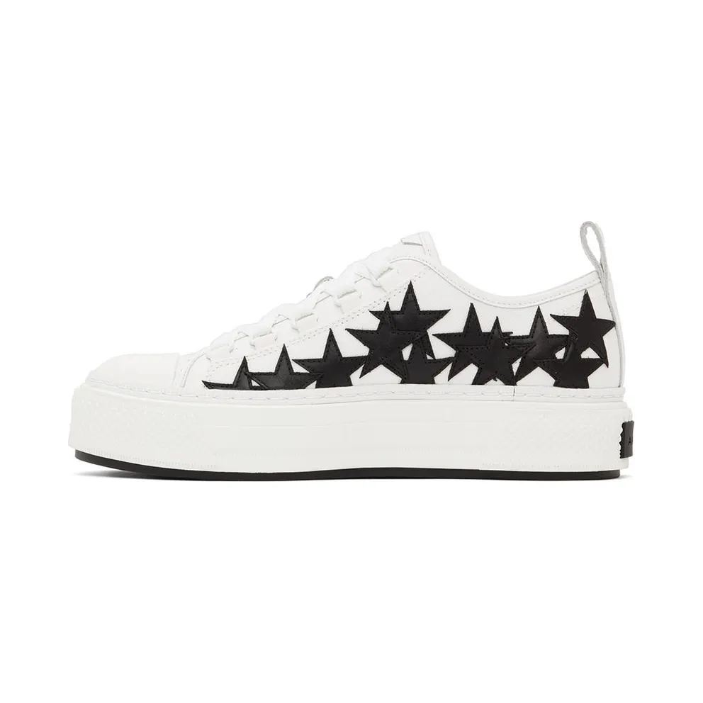 AMIRI White & Black Stars Court Low-Top (PF22WFS007-111)