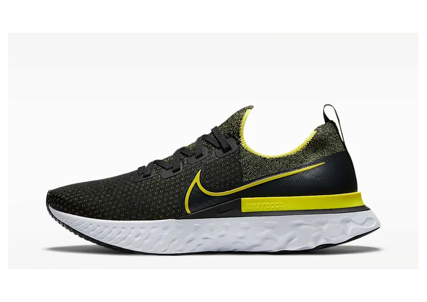 Nike React Infinity Run FK “Black / White / Anthracite / Sonic Yellow” (CD4371-013)