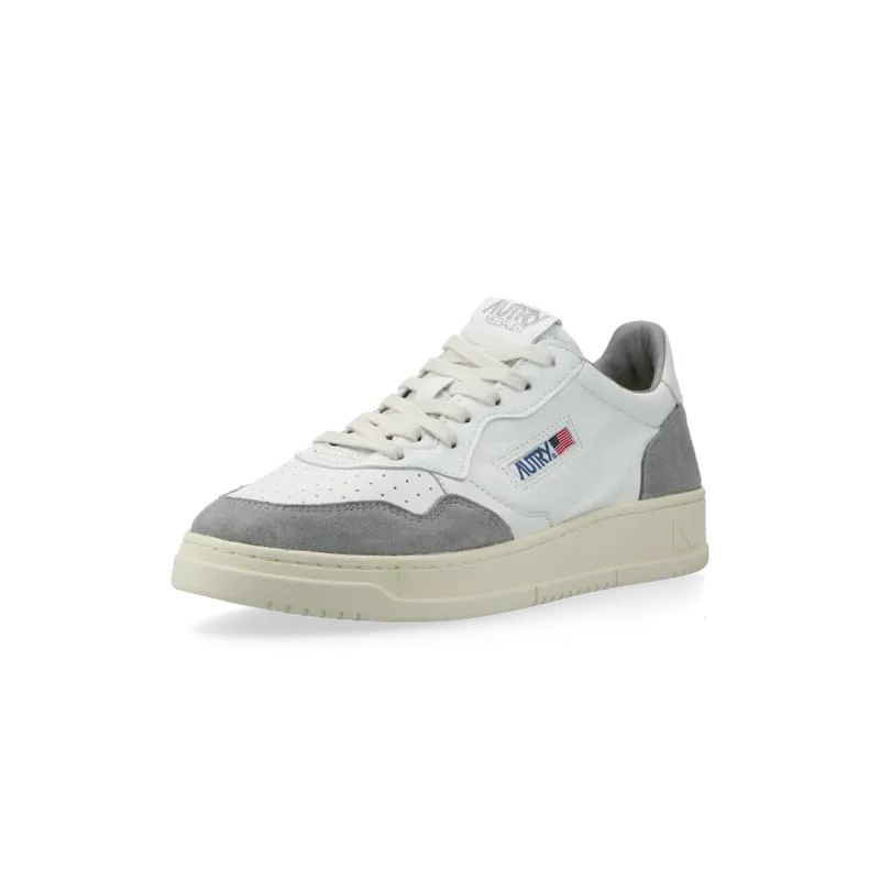 Autry Medalist Low W (goat / suede white / grey) – AULWGS37