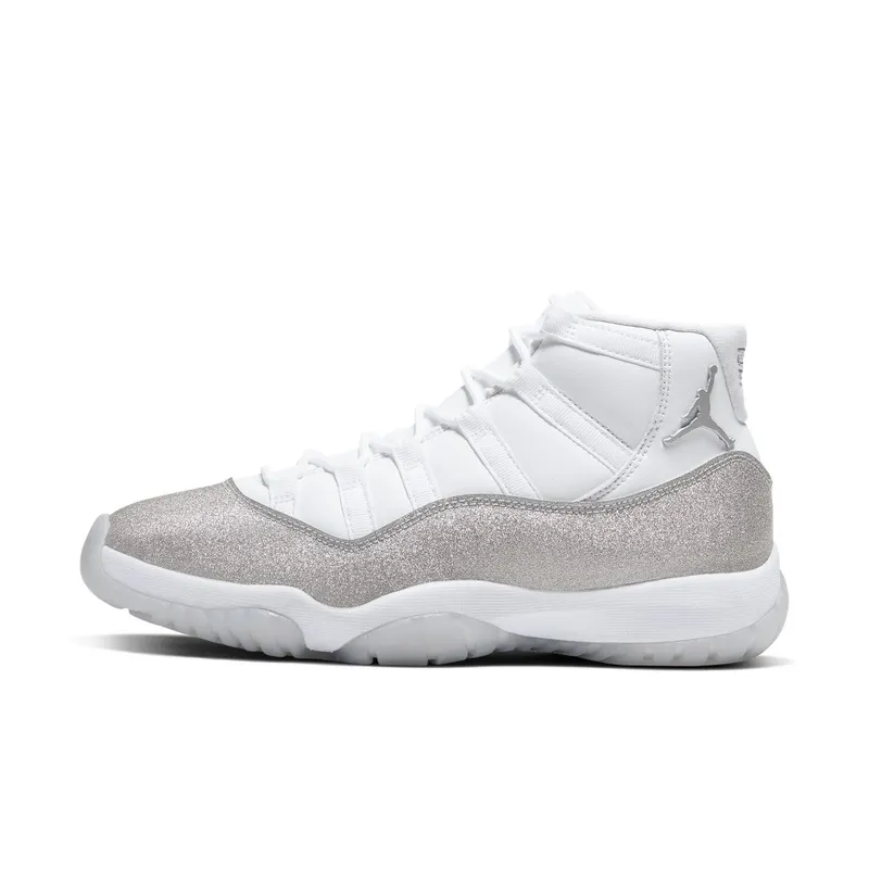 Air Jordan Womens Nike AJ XI 11 White Metallic Silver (2019) (AR0715-100)