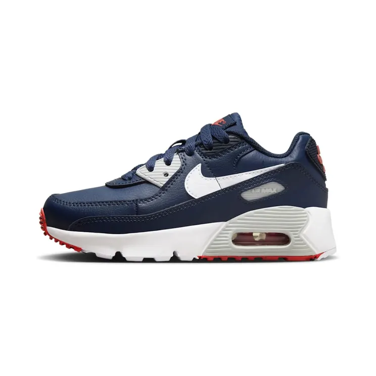 Nike Air Max 90 Leather “Obsidian / Midnight Navy / Track Red / White” (DV3608-400)
