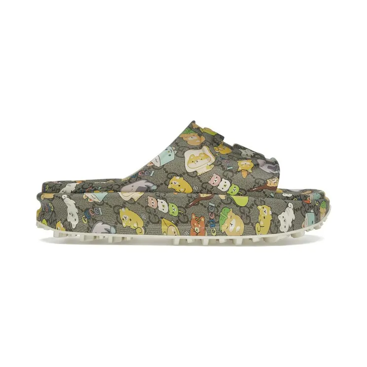 Gucci Slide Sandal Pikarar GG Animal Print (737518 JAAC6 8528)