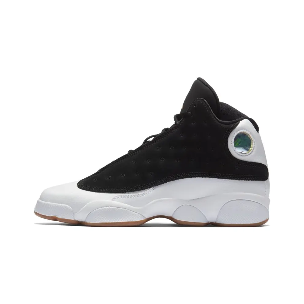 Jordan 13 Retro Black White Gum (GS) Black/Metallic Gold-White-Gum Medium Brown (439358-021)