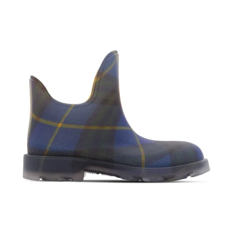 Burberry Marsh Checked Ankle Boots Blue Yellow (8089555)