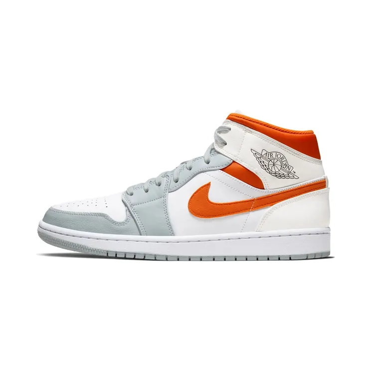 Air Jordan 1 Mid “White / Pure Platinum / Sail / Starfish” (CW7591-100)
