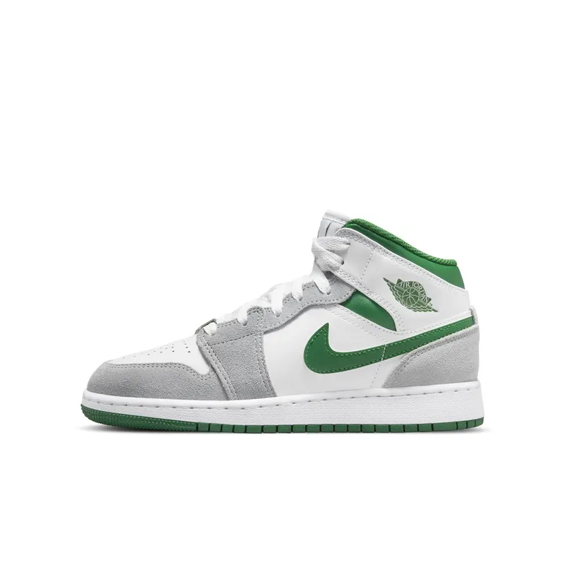 Air Jordan 1 Mid SE White Pine Green Smoke Grey (GS) (DC7248-103)