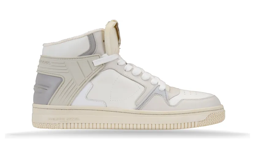 Philippe Model La Grand Mid “White/Grey/Taupe” (Lgmu V003) (LGMUV003)