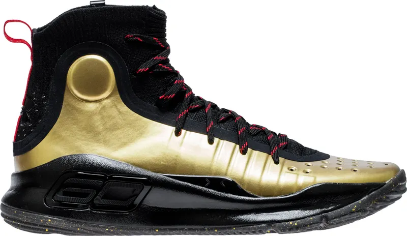 Under Armour Curry 4 Shoe Palace 25th Anniversary Black/Gold-Red (3022393-001)