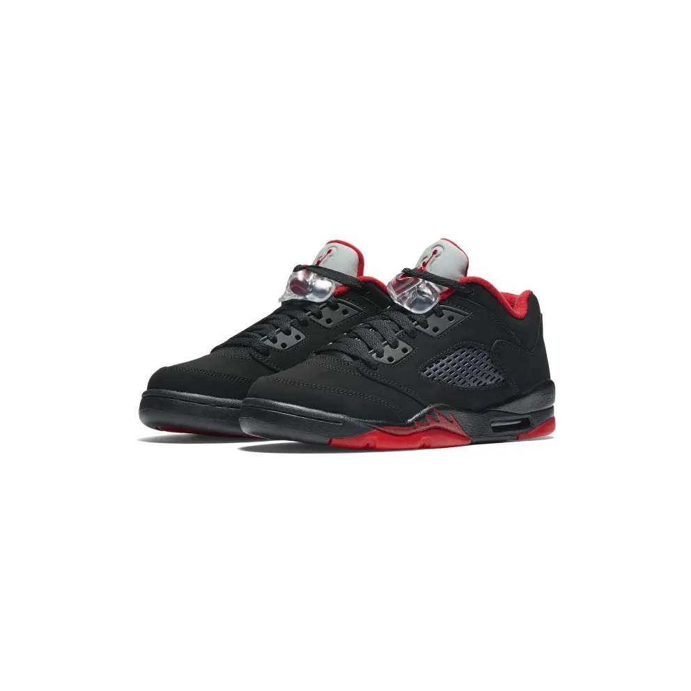 Jordan 5 Retro Low Alternate 90 (GS) Black/Gym Red/Metallic (314338-001)