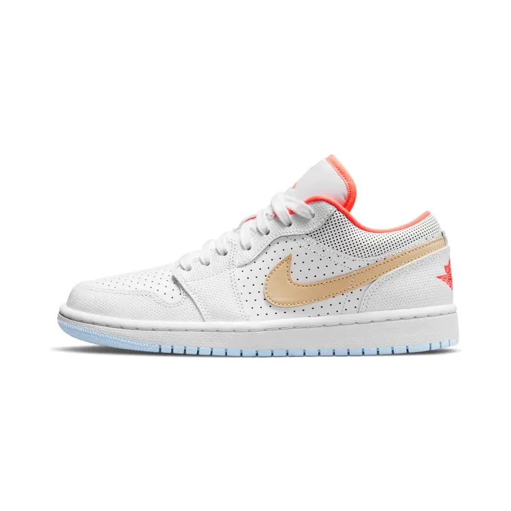 Air Jordan 1 Low SE White Sesame (2021) “White / Flash Crimson / Psychic Blue / Sesame” (DC9509-100)