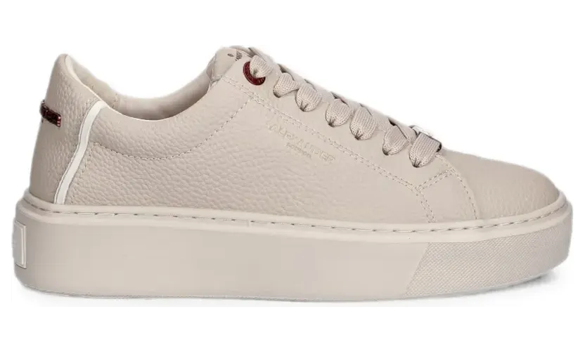 Alexander Smith London leren sneakers met plateauzool – Beige (ALBDLHW8406)
