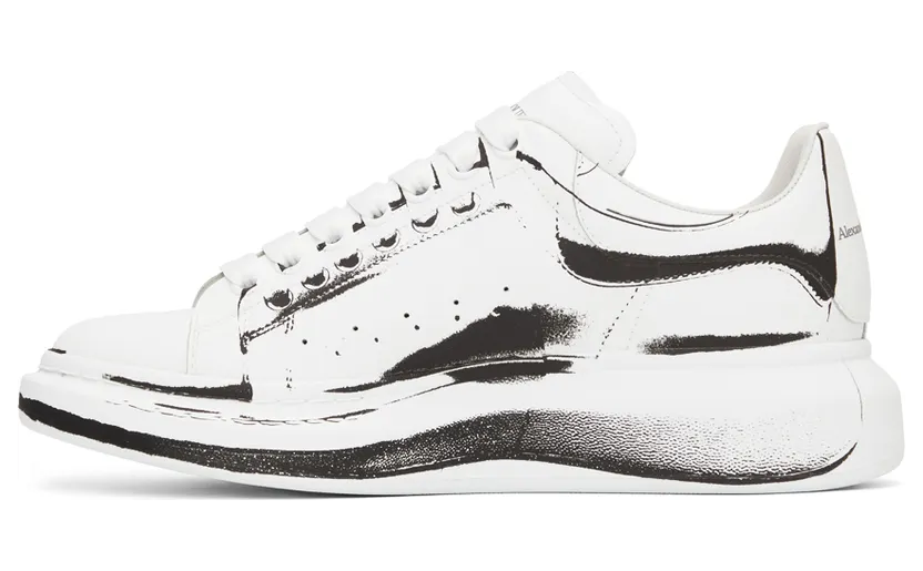 Alexander McQueen White Graphic Printed Sneakers (662642WIA4Q) (3)