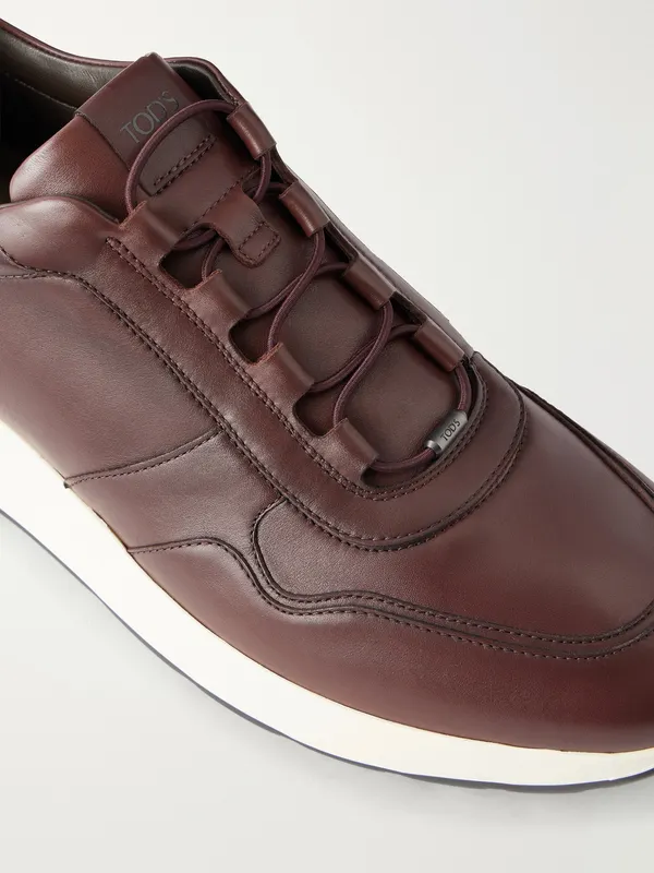 Tod’s Paneled Leather Sneakers Dark brown (XXM79K0IP51THC) (5)