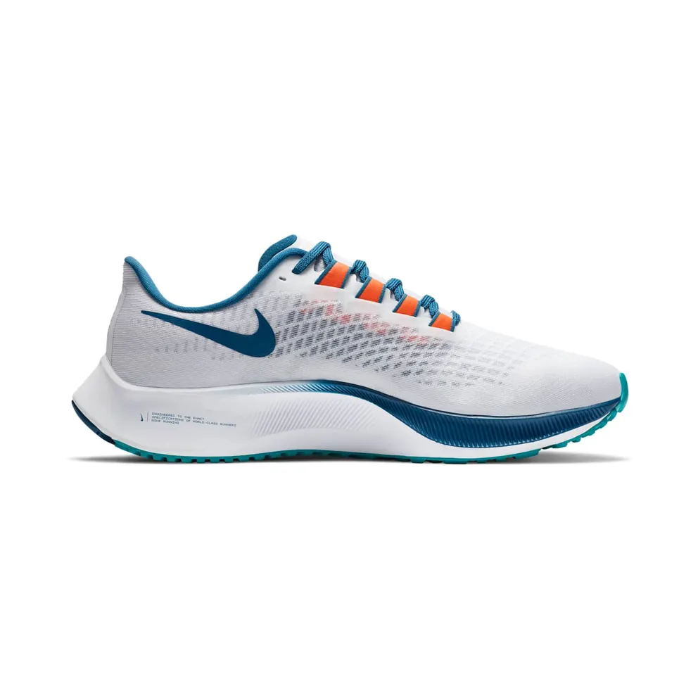 Nike Air Zoom Pegasus 37 Miami Dolphins White/Pure Platinum-Marina-Turbo Green (CZ5446-100)