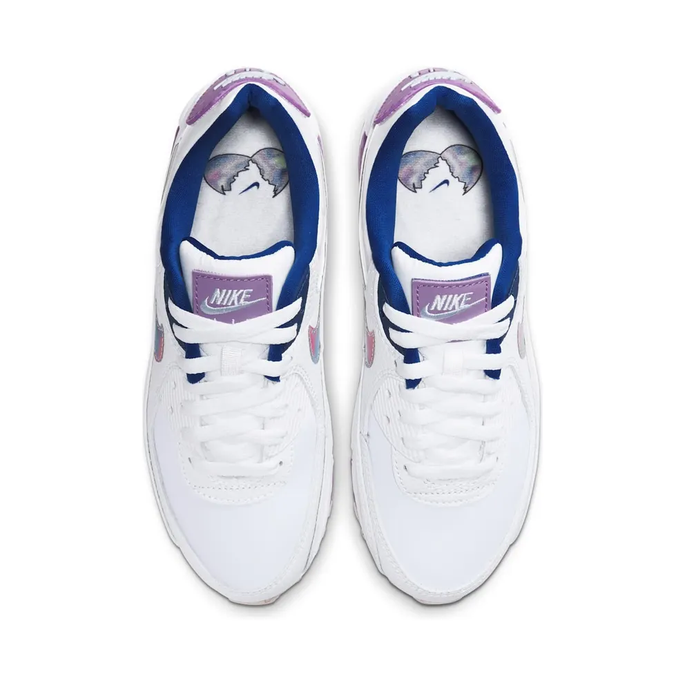 Nike Air Max 90 Easter (2020) (W) White/Multi-Color-Purple Nebula (CJ0623-100)