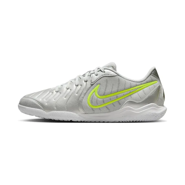 Nike Tiempo Legend 10 Academy IC “Metallic Silver / Volt / White” (DV4341-001)