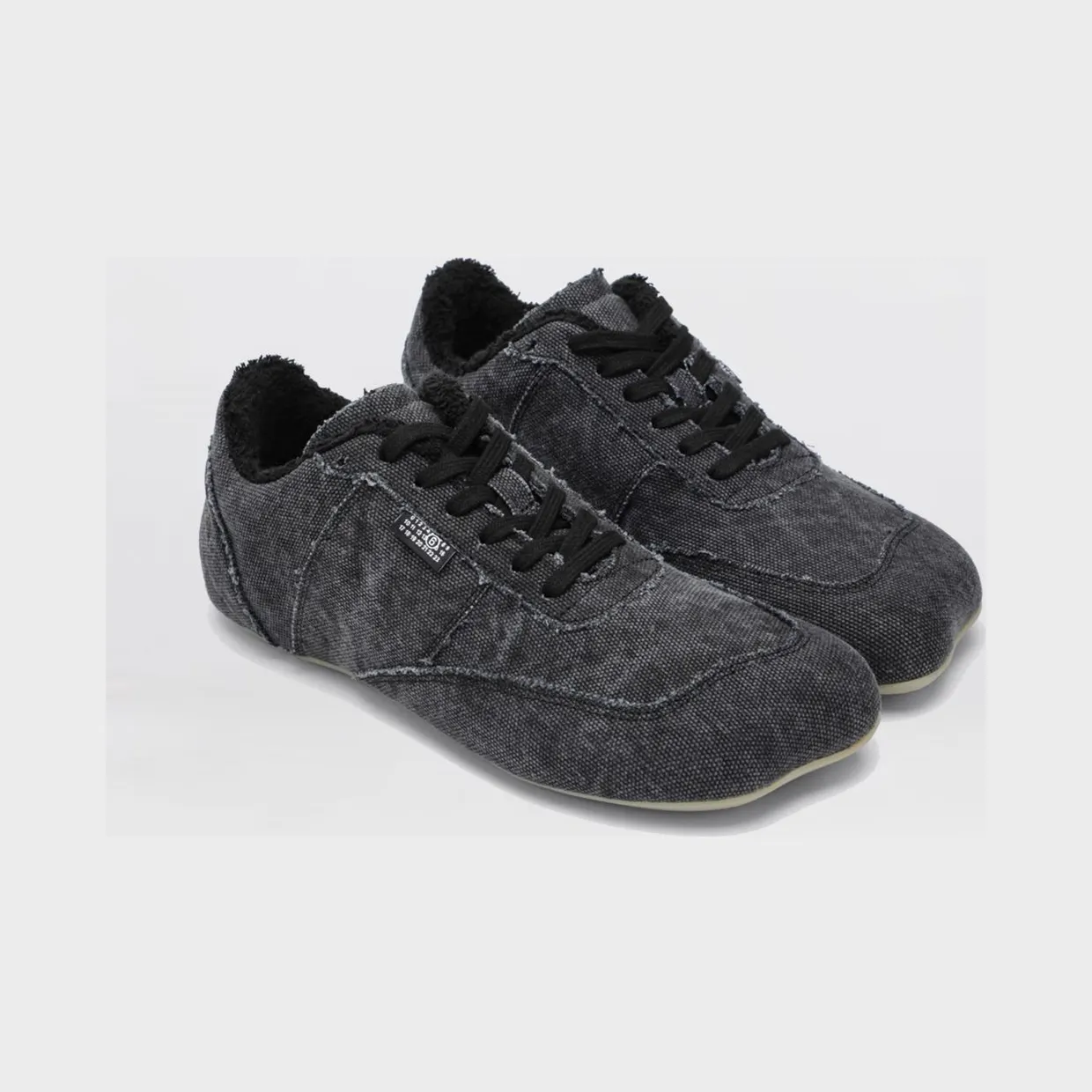 Maison Margiela Anatomic Washed Cotton Canvas Sneakers Black (SH1WS0024P7602T8013)