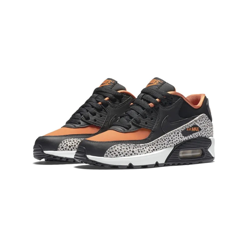 Nike Air Max 90 Safari (GS) Summit White/Black-Clay Orange (820340-100)