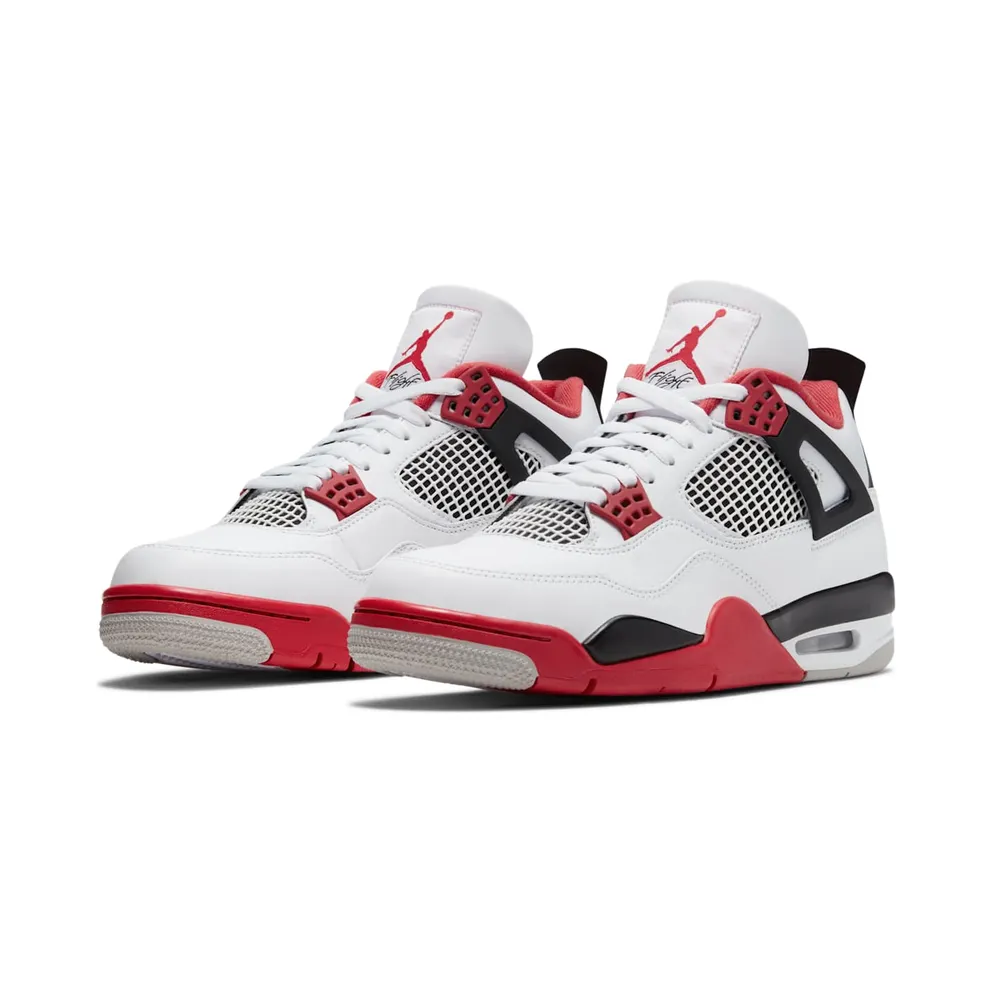Jordan 4 Retro Fire Red (2020) White/Black-Tech Grey-Fire Red (DC7770-160)