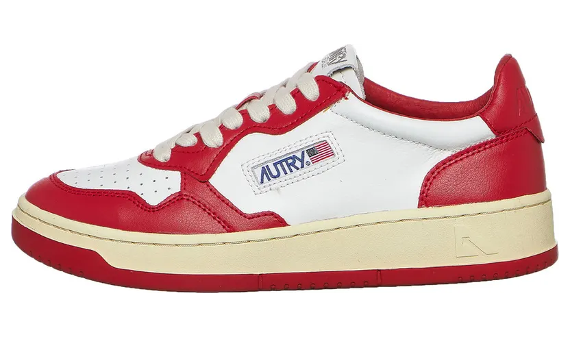 Autry Medalist Low White / Red (AULWWB02)