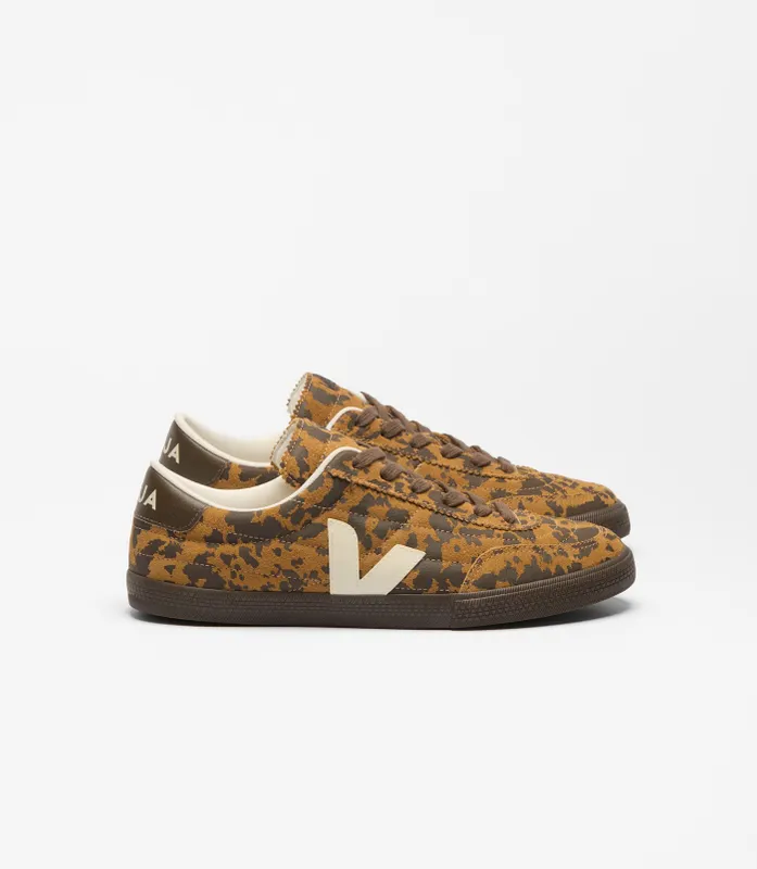 Veja Panenka Leather with Animal Print Inserts and Contrast Logo Camel (FU0322310)