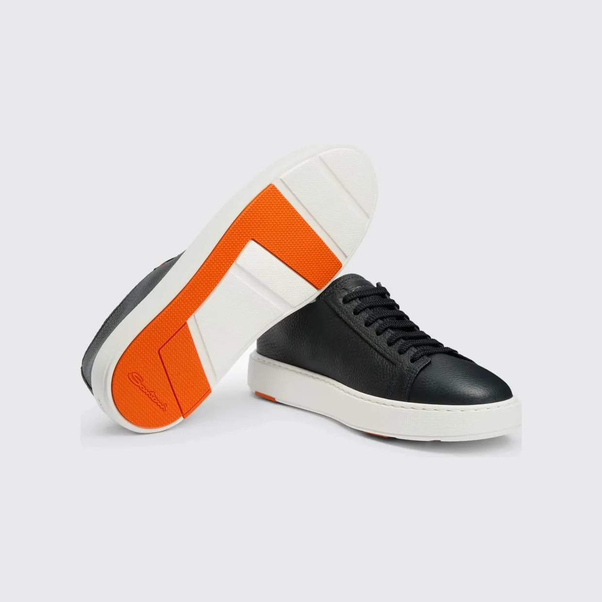 Santoni Calfskin Leather Sneakers Blue (MBCD21430BARCMMDU55) (2)
