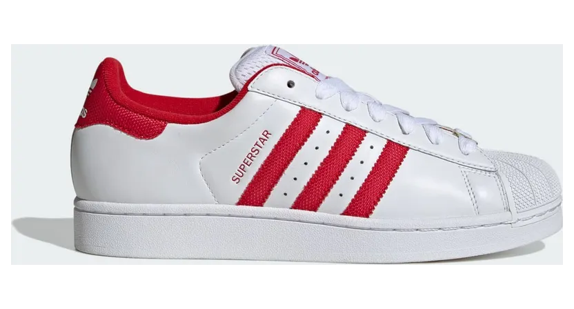 Adidas Superstar II schoenen Cloud White / Better Scarlet / Gold Metallic (IH9257)