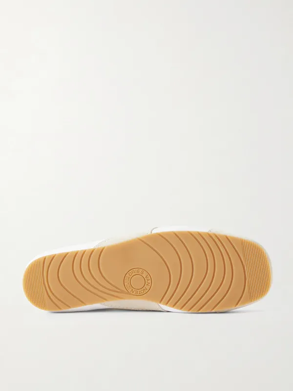 Dries Van Noten Suede-Trimmed Leather White (261-021725-0117)