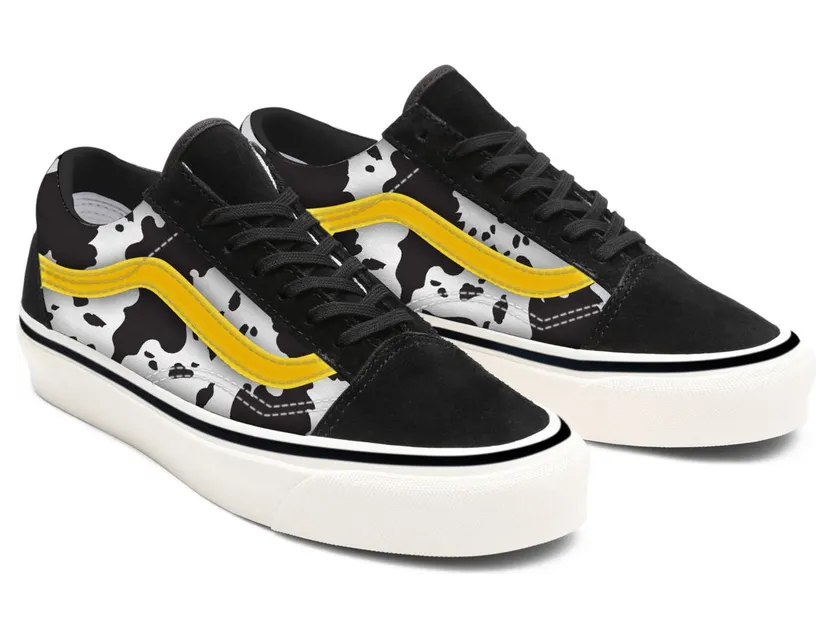 VANS Gepersonaliseerde Cow Print Old Skool Zwart (VN0A3CST036)