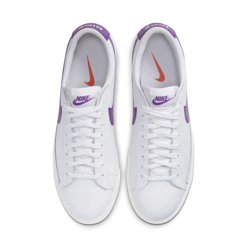 Nike Blazer Low Leather White Purple White/Voltage Purple-Sail (CI6377-103)