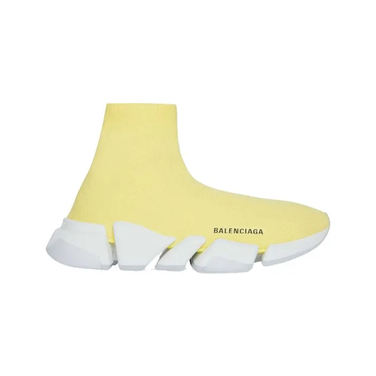 Balenciaga Speed 2.0 Recycled Knit Transparent Sole Yellow (654045W2DI27391)