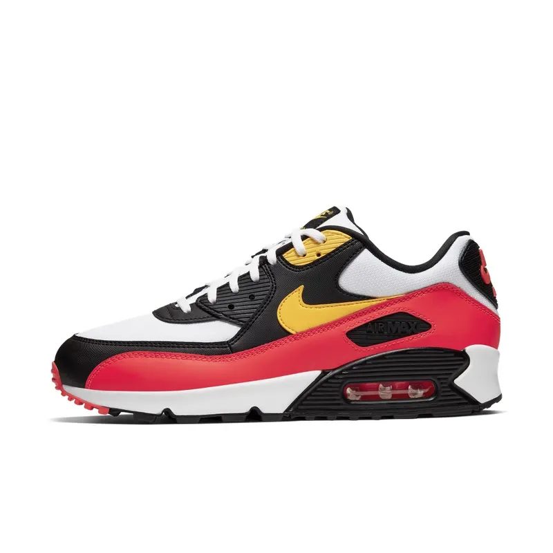 Nike Air Max 90 White Yellow Black Crimson (2019) (AJ1285-109)
